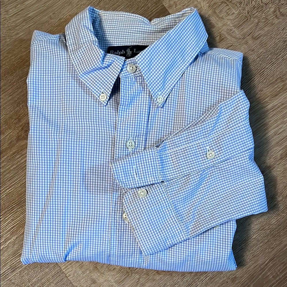 Ralph Lauren Men's Blue Checkered Shirt